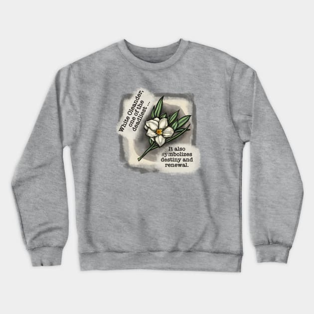 White Oleander Painting Inspired by Wednesday Addams Nevermore Gift Crewneck Sweatshirt by Kraken Sky X TEEPUBLIC